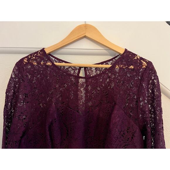 NWT City Chic Elegant Lace Midi Dress Womens Sz 18 Mulberry Whimsigoth Romantic - Picture 8 of 16